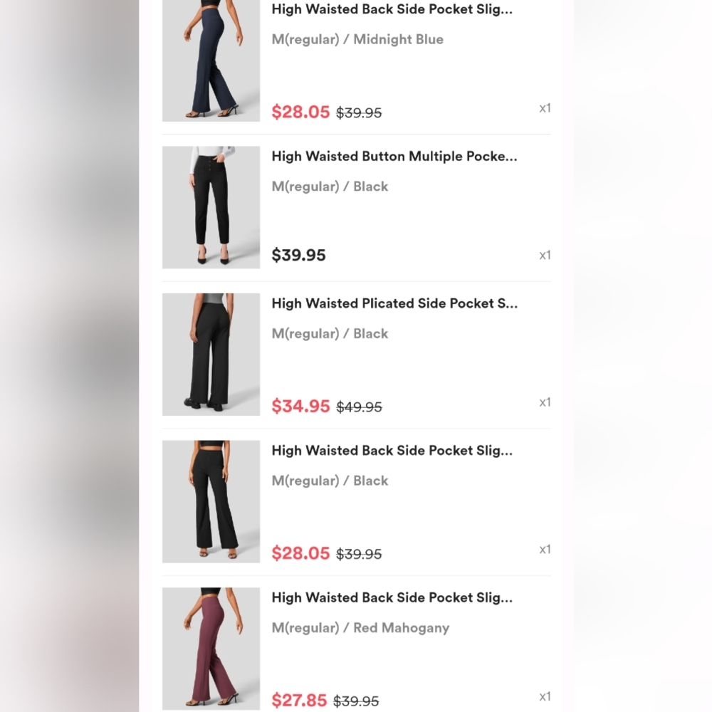 Lot of 5 Size Medium HALARA Performance Work Pants NEW!